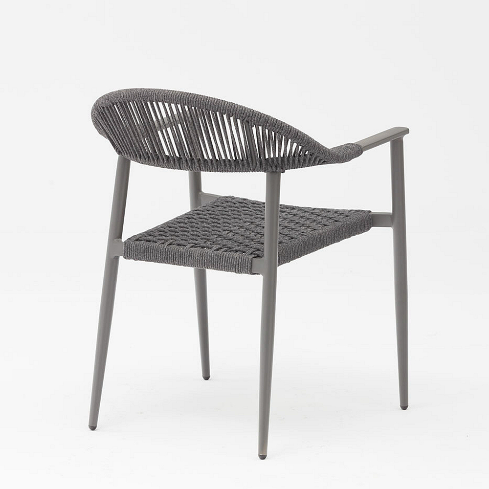 Modern New Design Durable Elastic Soft Rope Braided Aluminum Frame Terrace Garden Outdoor Rope Chair Modern New Design Durable Elastic Soft Rope Braided Aluminum Frame Terrace Garden Outdoor Rope Chair