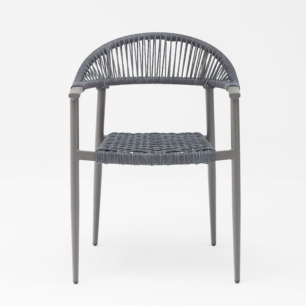 Modern New Design Durable Elastic Soft Rope Braided Aluminum Frame Terrace Garden Outdoor Rope Chair Modern New Design Durable Elastic Soft Rope Braided Aluminum Frame Terrace Garden Outdoor Rope Chair