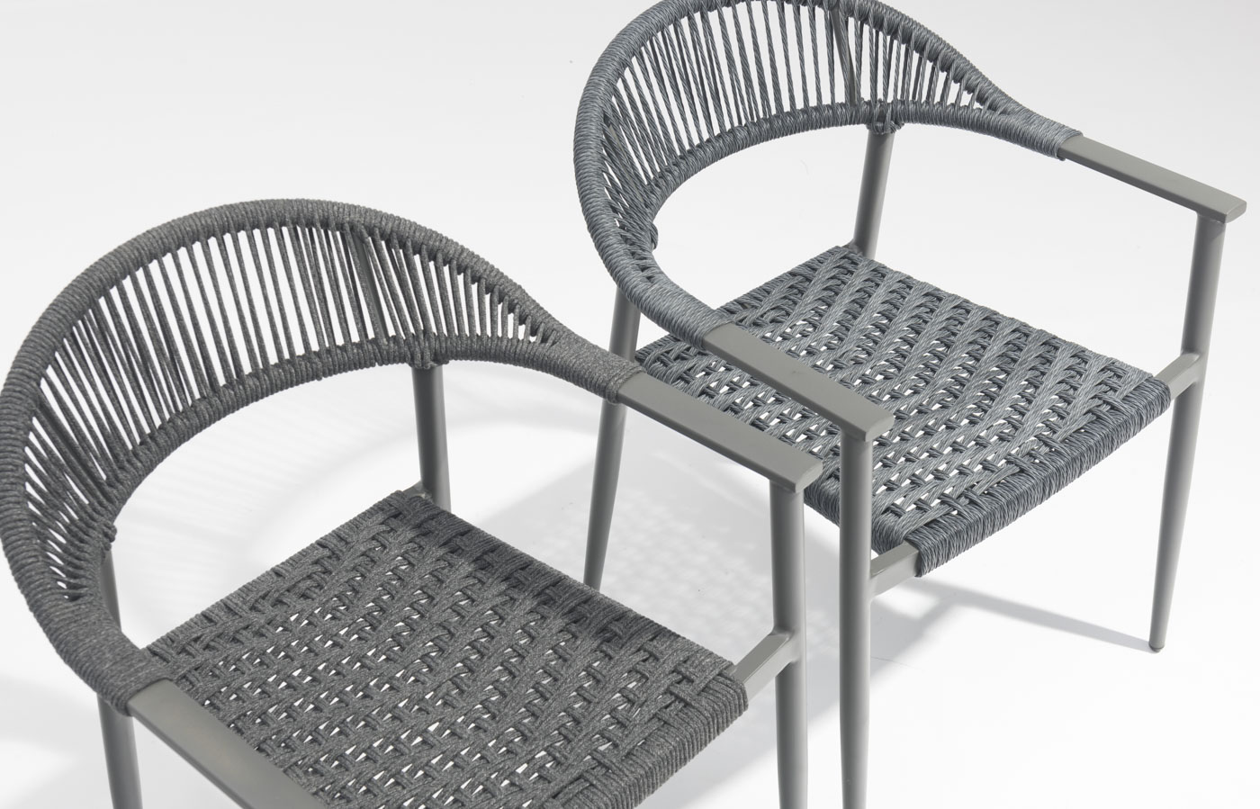 Modern New Design Durable Elastic Soft Rope Braided Aluminum Frame Terrace Garden Outdoor Rope Chair Modern New Design Durable Elastic Soft Rope Braided Aluminum Frame Terrace Garden Outdoor Rope Chair