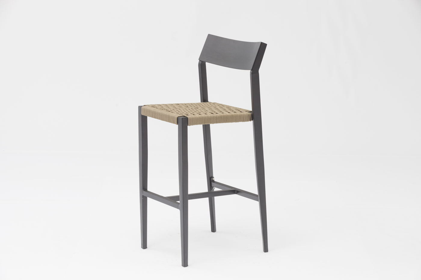 New Hot Sale Rope Art Design Modern Elastic Soft Back Cushion Aluminum Garden Terrace Pub Outdoor Bar Chair New Hot Sale Rope Art Design Modern Elastic Soft Back Cushion Aluminum Garden Terrace Pub Outdoor Bar Chair