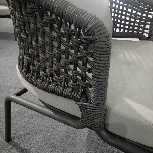 Birdies New Model Wholesale Aluminium Rope Outdoor Furniture Garden Sofa Set