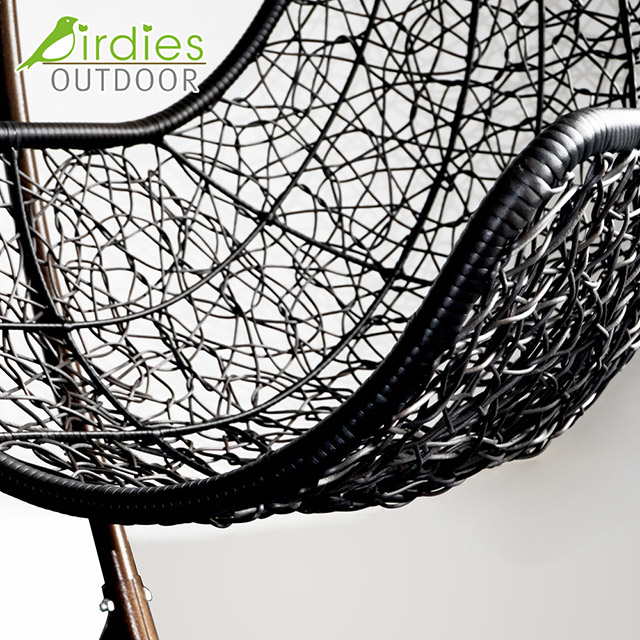 Birdies Factory Off Egg Design Portable Indoor Rattan Patio Swing Chair