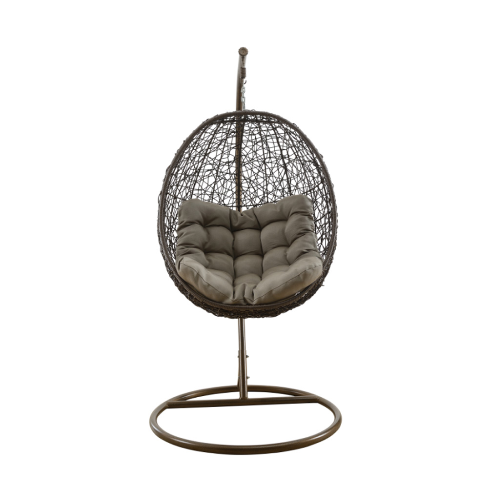 Outdoor Double Cane Hanging Chair with Stand