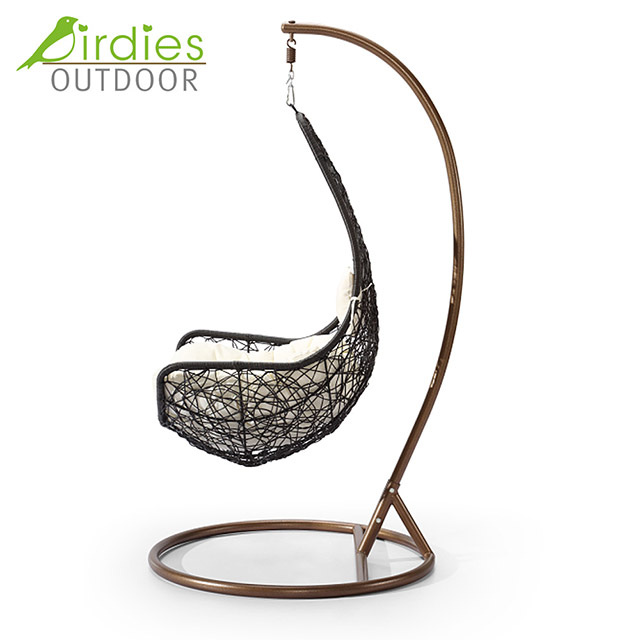 Birdies Factory Off Egg Design Portable Indoor Rattan Patio Swing Chair