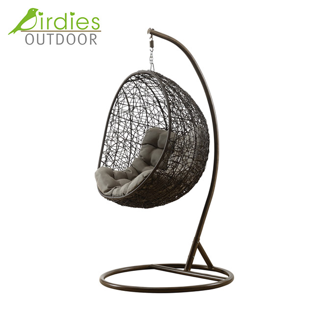 Birdies Factory Egg Frame Balcony Garden Outdoor Wicker Chair Swing
