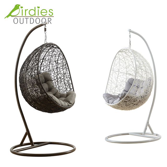 Birdies Factory Egg Frame Balcony Garden Outdoor Wicker Chair Swing