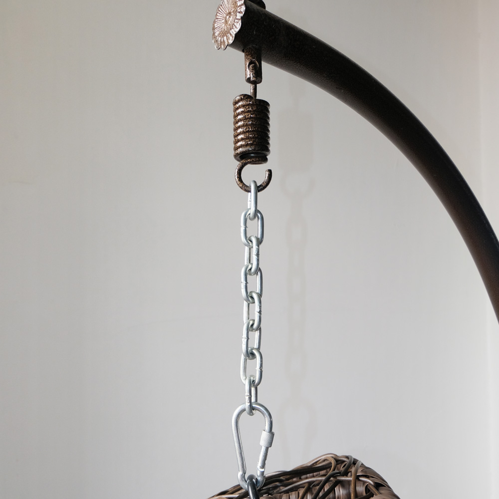 Outdoor Double Cane Hanging Chair with Stand