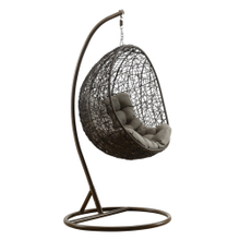 Outdoor Double Cane Hanging Chair with Stand