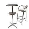 Tall Aluminium Modern Round Metal Outdoor Furniture High Stool Portable Bar Table