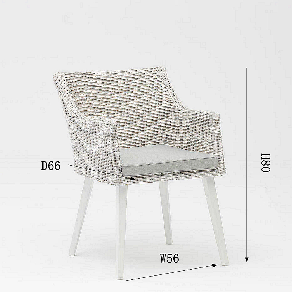 New Craft Design Modern Rattan Woven Terrace Garden Beach Chair Armrest Leisure Rattan Outdoor Chair