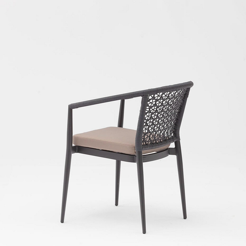Hot New Technology Design Modern Rattan Aluminum Frame Garden Terrace Beach Armrest Leisure Rattan Outdoor Chair