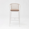 Popular New Technology Design Modern Rattan Aluminum Frame Terrace Family Party Armrest Leisure Outdoor Bar Chair