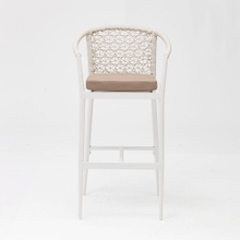 Popular New Technology Design Modern Rattan Aluminum Frame Terrace Family Party Armrest Leisure Outdoor Bar Chair