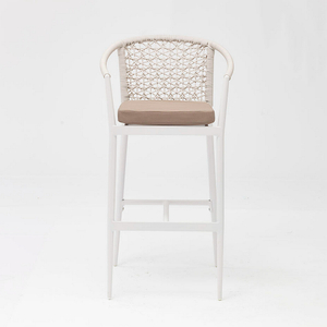 Popular New Technology Design Modern Rattan Aluminum Frame Terrace Family Party Armrest Leisure Outdoor Bar Chair