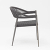 New Design Durable Elastic Soft Rope Braided Aluminum Frame Modern Garden Terrace Rope Outdoor Chair