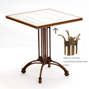 Beer Square Ceramic Top Aluminum Garden Outdoor Cafe Table