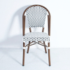 New Design Modern Brand Metal French Garden Patio Outdoor Bistro Dining Aluminum Bamboo Rattan Wicker Chairs Sets