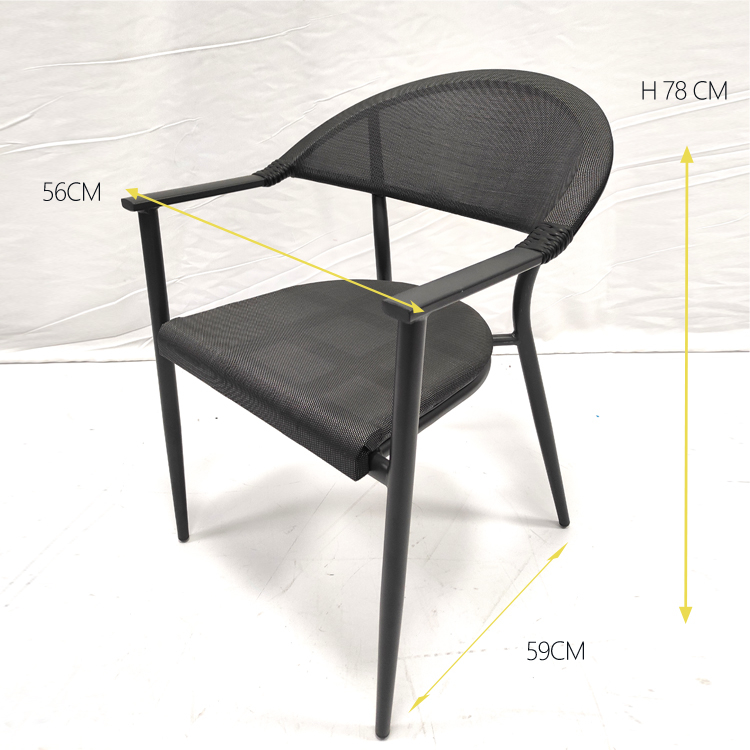 Outdoor French Bistro Aluminum Hotel Cafe Garden Chairs