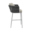 Casual Rattan Backrest Bar Chair Aluminum Alloy Outdoor High Chair Nordic Rattan Art Chair Bar Chair