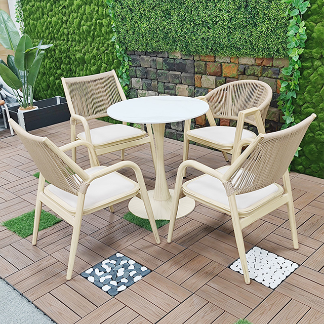 Outdoor Table And Chairs, One Table And Four Chairs, Leisure Rattan Chairs, Rattan Woven Chairs, Table Four-Piece Set Combination, Courtyard Garden Chair