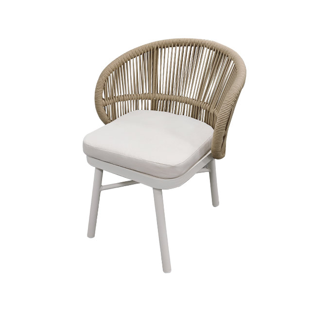 Outdoor Aluminum Alloy Braided Rope Tables And Chairs, Courtyard Garden Sun-Protective Braided Rattan Chairs, Hotel Leisure Rattan Chair Sets