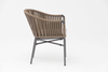 New Hot Sale Rope Art Design Soft Back Cushion Aluminum Modern Outdoor Terrace Beach Garden Color Rope Chair