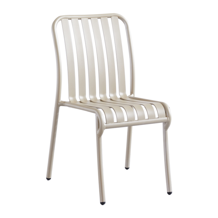 Color Design Home Dining Outdoor Cafe Bistro Bar Restaurant Patio Garden furniture Without Armrests Aluminum Metal Chair