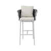 Casual Rattan Backrest Bar Chair Aluminum Alloy Outdoor High Chair Nordic Rattan Art Chair Bar Chair