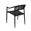 Outdoor Aluminum Rattan Furniture Set – Light Luxury Patio Dining Chairs, Waterproof & Rustproof for Cafe/Bistro/Balcony​