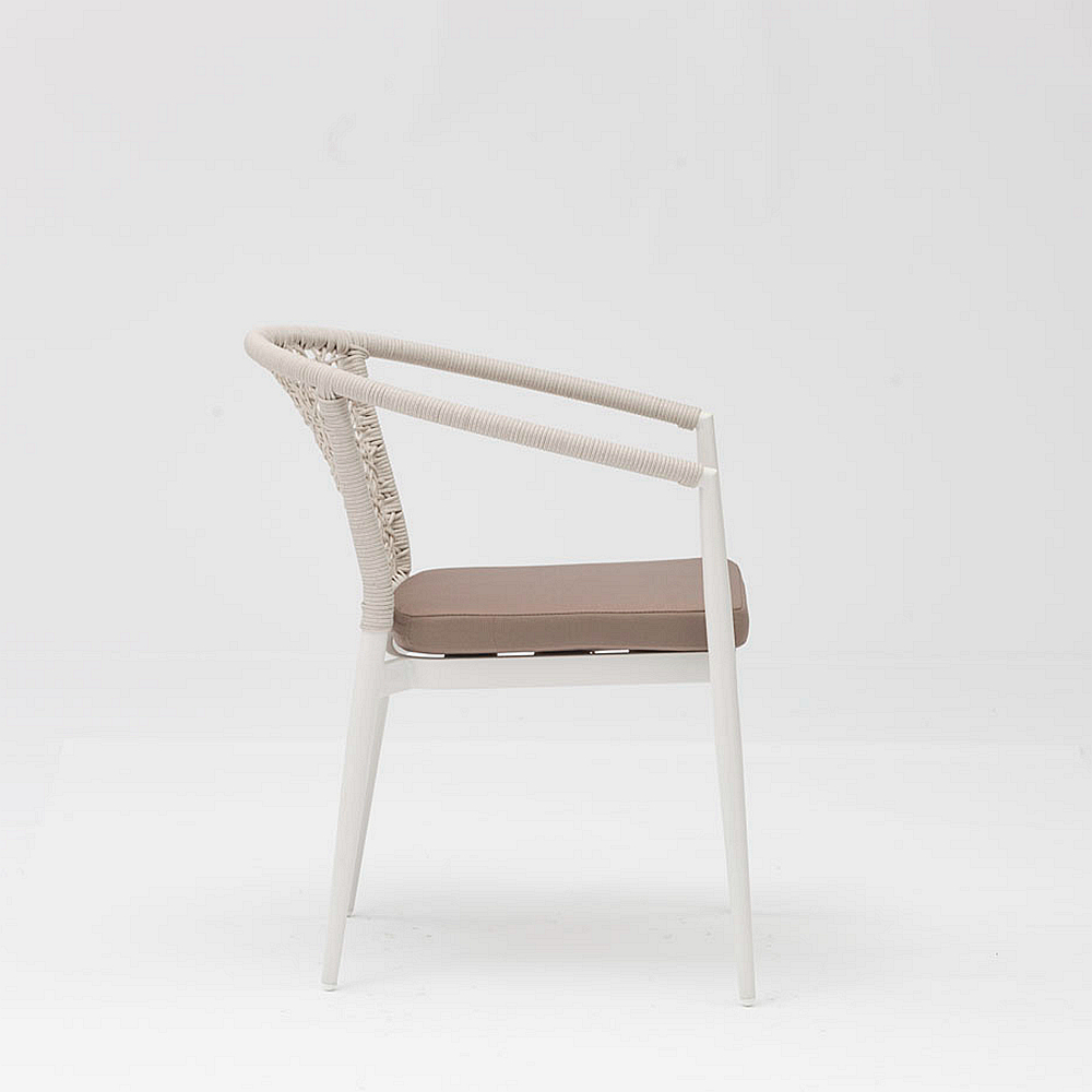 Hot New Technology Design Modern Rattan Aluminum Frame Garden Terrace Beach Armrest Leisure Rattan Outdoor Chair
