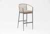 Popular New Technology Design Modern Rattan Aluminum Frame Terrace Family Party Armrest Leisure Outdoor Bar Chair