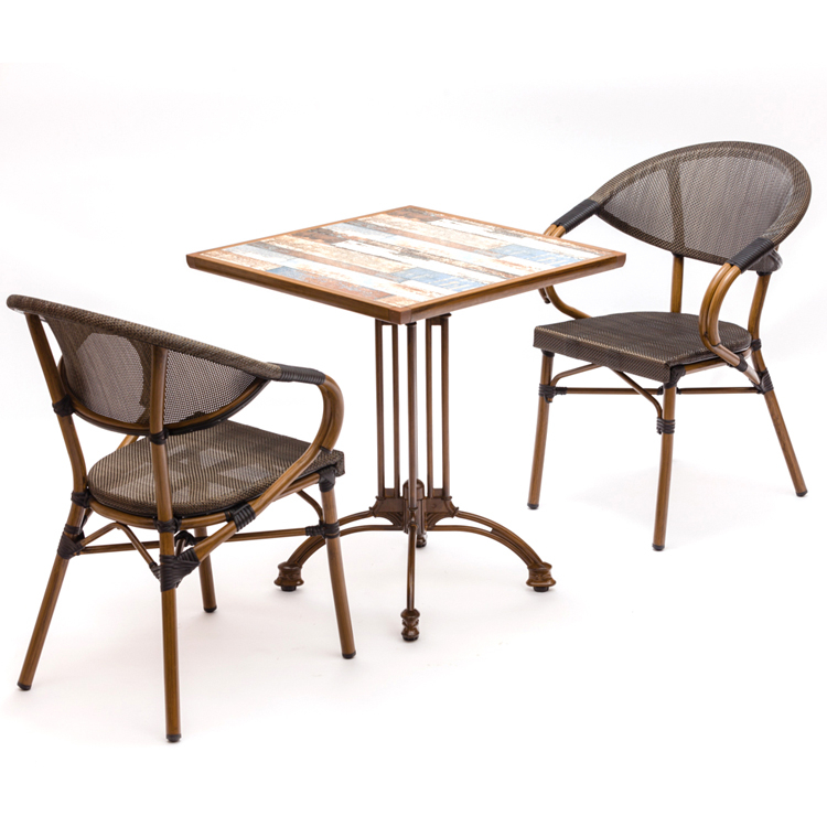 Modern Aluminum Outdoor Garden Chair And Table Ceramic Set Furniture