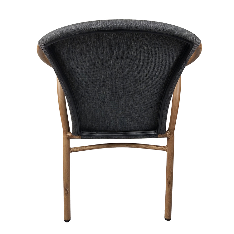 Modern Relaxing Aluminum Metal Outdoor Bistro Arm Chair