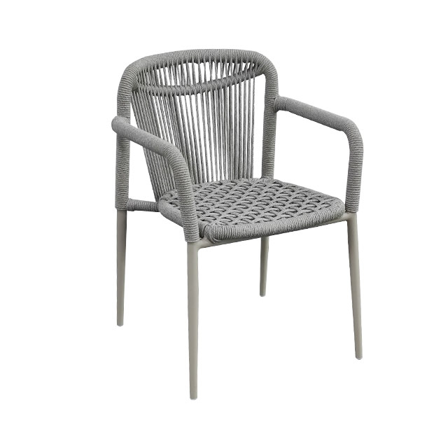 Outdoor Rattan Rope Woven Chairs, Aluminum Alloy Anti-Corrosion And Waterproof Furniture For Homestay Balconies, Gardens And Courtyards