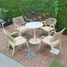 Outdoor Table And Chairs, One Table And Four Chairs, Leisure Rattan Chairs, Rattan Woven Chairs, Table Four-Piece Set Combination, Courtyard Garden Chair