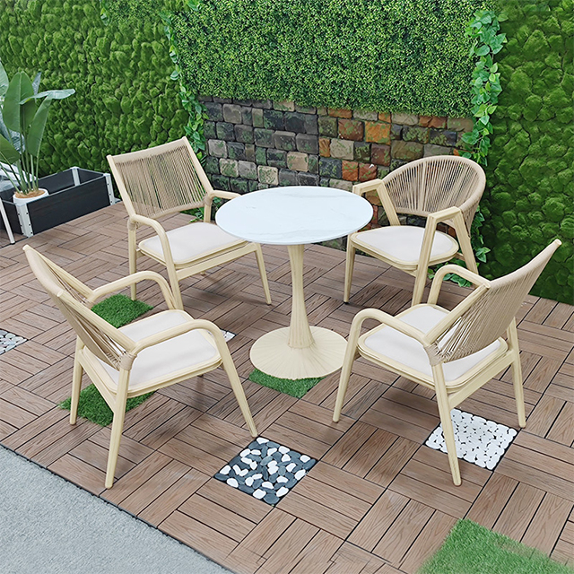 Outdoor Table And Chairs, One Table And Four Chairs, Leisure Rattan Chairs, Rattan Woven Chairs, Table Four-Piece Set Combination, Courtyard Garden Chair
