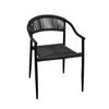 Outdoor Aluminum Rattan Furniture Set – Light Luxury Patio Dining Chairs, Waterproof & Rustproof for Cafe/Bistro/Balcony​