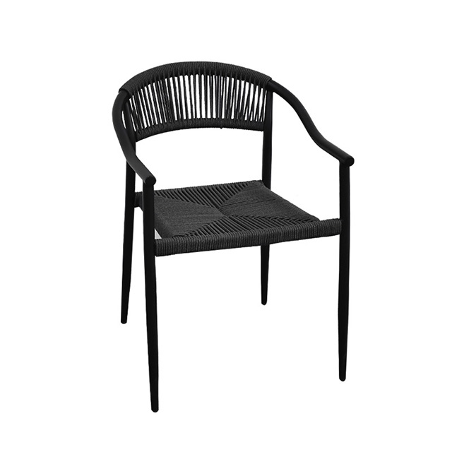 Outdoor Aluminum Rattan Furniture Set – Light Luxury Patio Dining Chairs, Waterproof & Rustproof for Cafe/Bistro/Balcony​