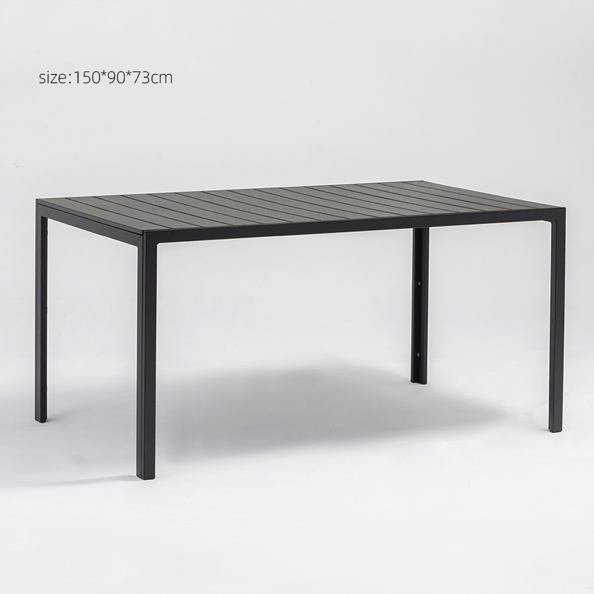 Hot Selling Aluminum Outdoor Garden Dining Patio Plastic Polywood Wood Table