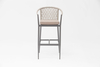 Popular New Technology Design Modern Rattan Aluminum Frame Terrace Family Party Armrest Leisure Outdoor Bar Chair
