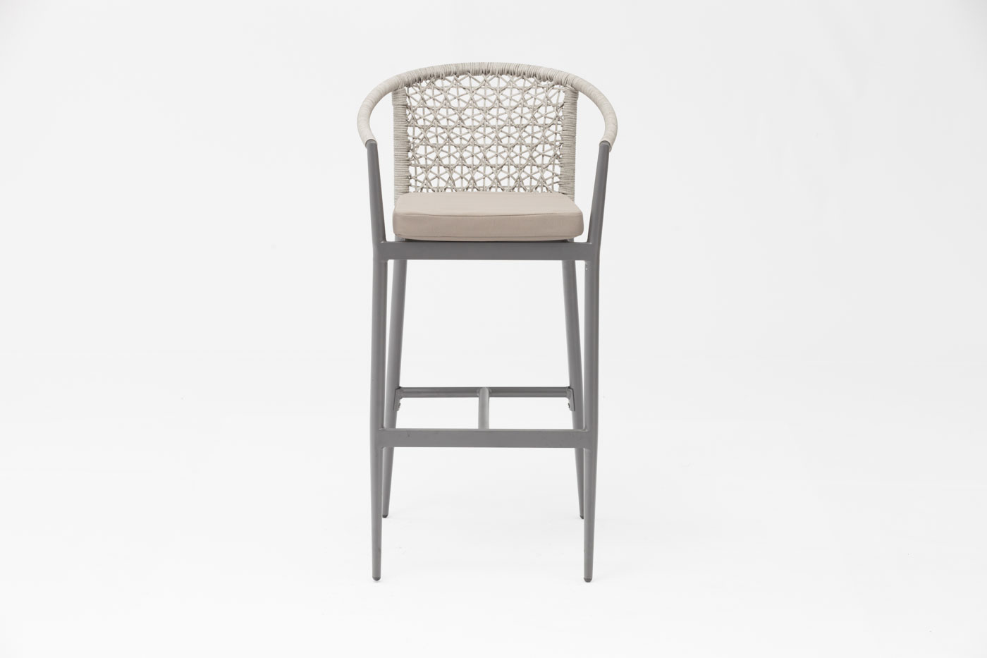 Popular New Technology Design Modern Rattan Aluminum Frame Terrace Family Party Armrest Leisure Outdoor Bar Chair
