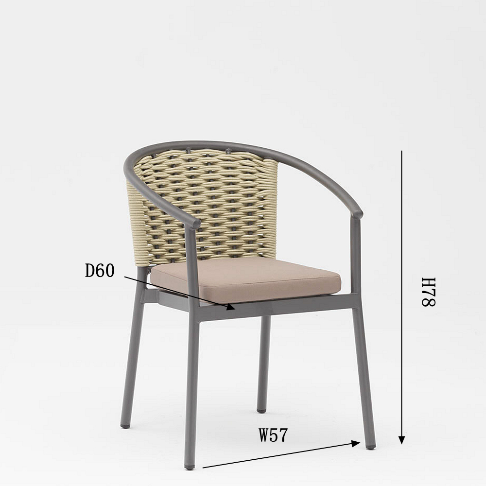 Modern High-quality Hot-selling Durable Waterproof Sun-proof Rattan Terrace Garden Beach Outdoor Rattan Chair