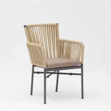 Modern New Technology Design Elastic Soft Rope Braided Aluminum Frame Terrace Garden Outdoor Rope Chair