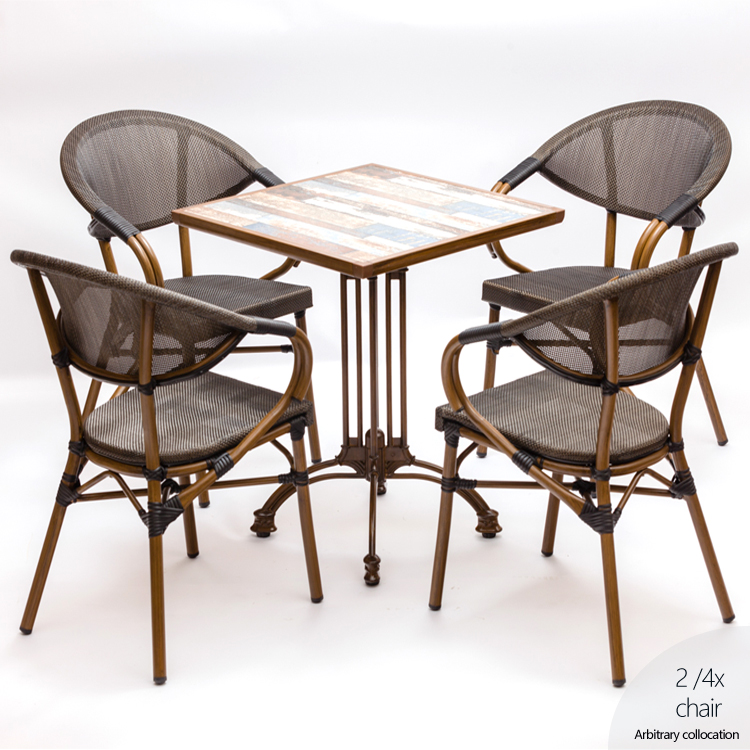 Modern Aluminum Outdoor Garden Chair And Table Ceramic Set Furniture