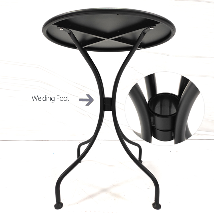 China Black Standard Carbon Steel Garden Table