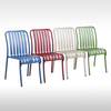 Color Design Home Dining Outdoor Cafe Bistro Bar Restaurant Patio Garden furniture Without Armrests Aluminum Metal Chair