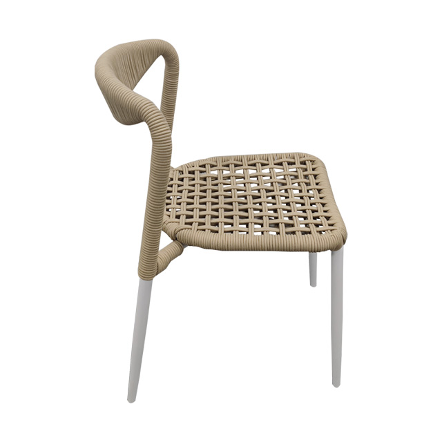 Outdoor Courtyard Tables And Chairs, Villa Aluminum Alloy Chairs, Leisure Coffee Shop Braided Tables And Chairs