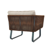 Outdoor Rattan Woven Leisure Waterproof Sunscreen Sofa Courtyard Outdoor Garden Anti-corrosion Solid Wood Tea Table Furniture Combinatio