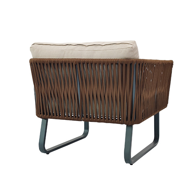 Outdoor Rattan Woven Leisure Waterproof Sunscreen Sofa Courtyard Outdoor Garden Anti-corrosion Solid Wood Tea Table Furniture Combinatio