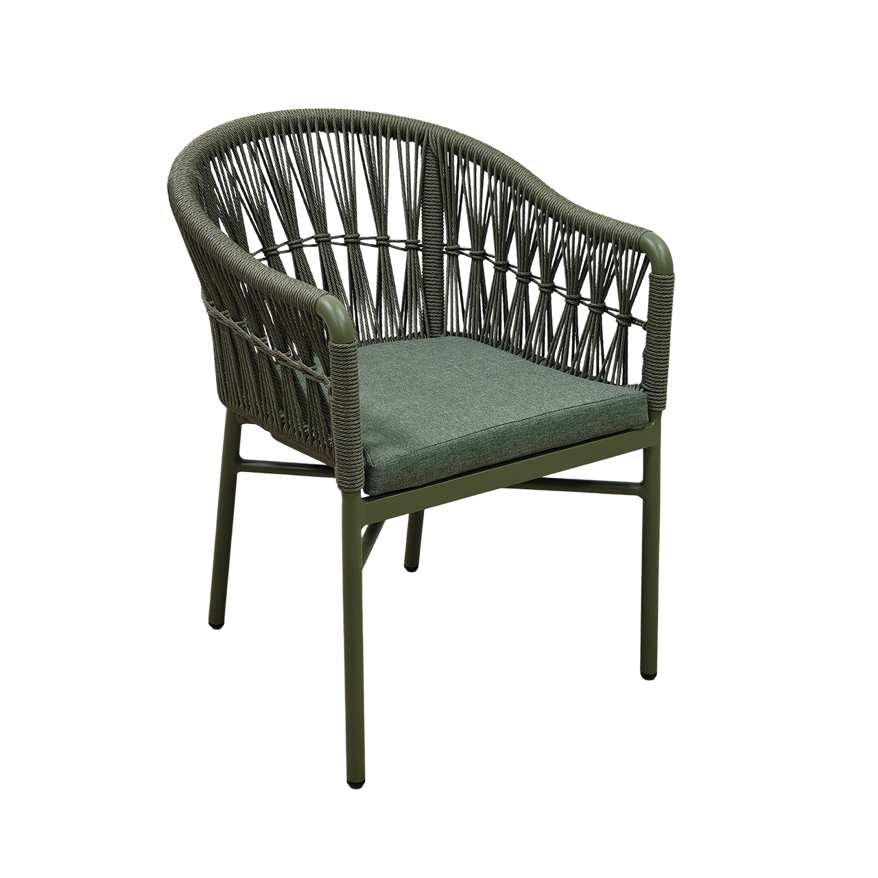 Outdoor Tables and Chairs for Homestays & Outdoor Café Terraces | Aluminum Alloy Rope-Woven Furniture